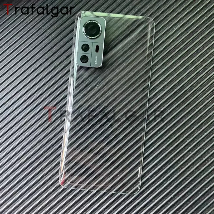 Glass Phone Back Cover For Xiaomi 12 12X Battery Back Cover Glass Panel Rear Housing Case With Camera Lens Replacement+Adhesive 2201123G 2201123C