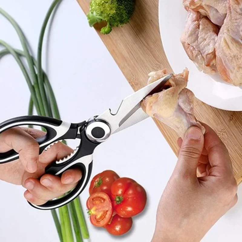 Multifunctional Kitchen Scissors Stainless Steel Cutting Knife For Fish Chicken Chef Device Gadget Tools Accessories Open Bottle
