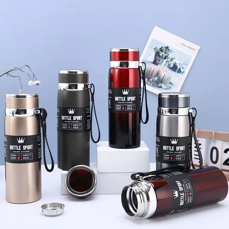 

800/1000ML Stainless Steel Insulation Cup Insulated&Cold Water Bottle Vacuum Flasks Portable Travel Kettle Outdoor Sports Kettle