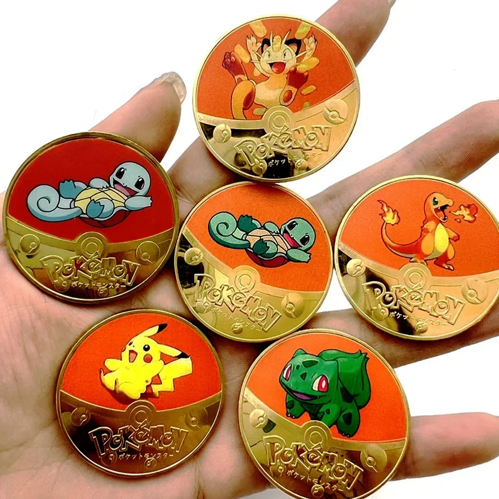 Pokemon Gold Coins Pikachu Anime Commemorative Coin Charizard, pokemon toys