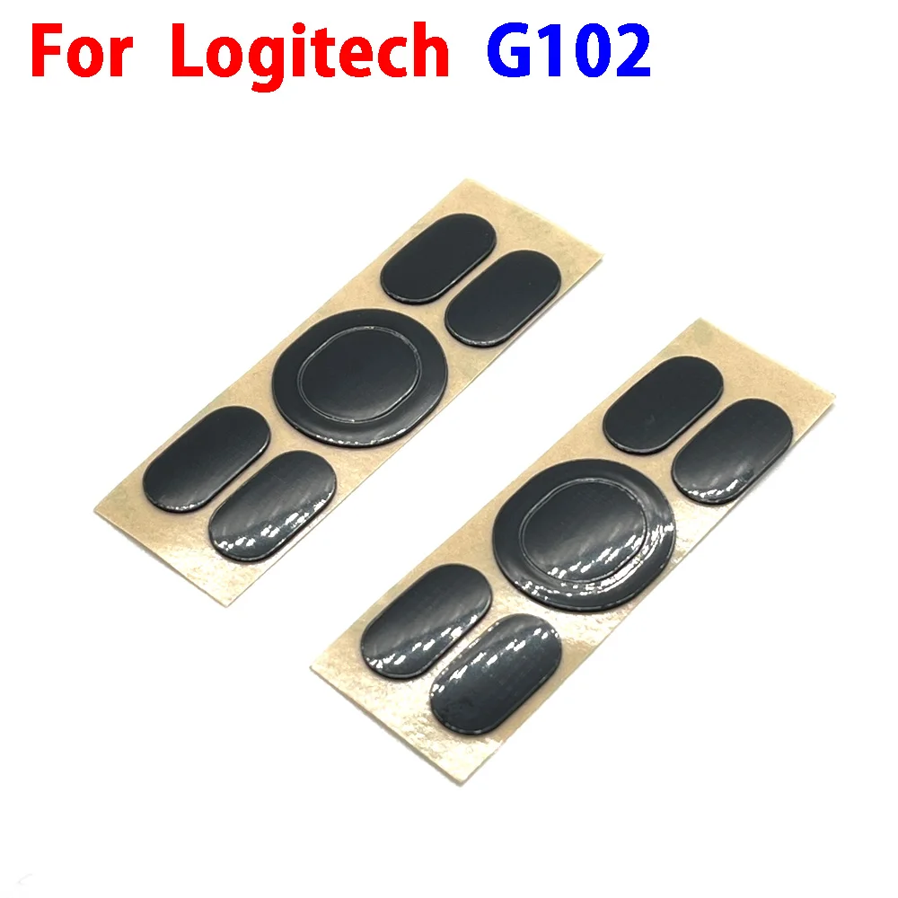 

Hot sale 1set Mouse Feet Skates Pads For Logitech G102 Wired wireless Mouse White Black Anti skid sticker Connector