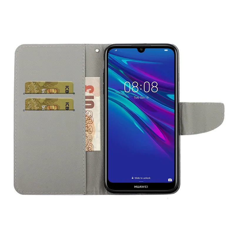 Leather Flip Wallet Case with Card Slots