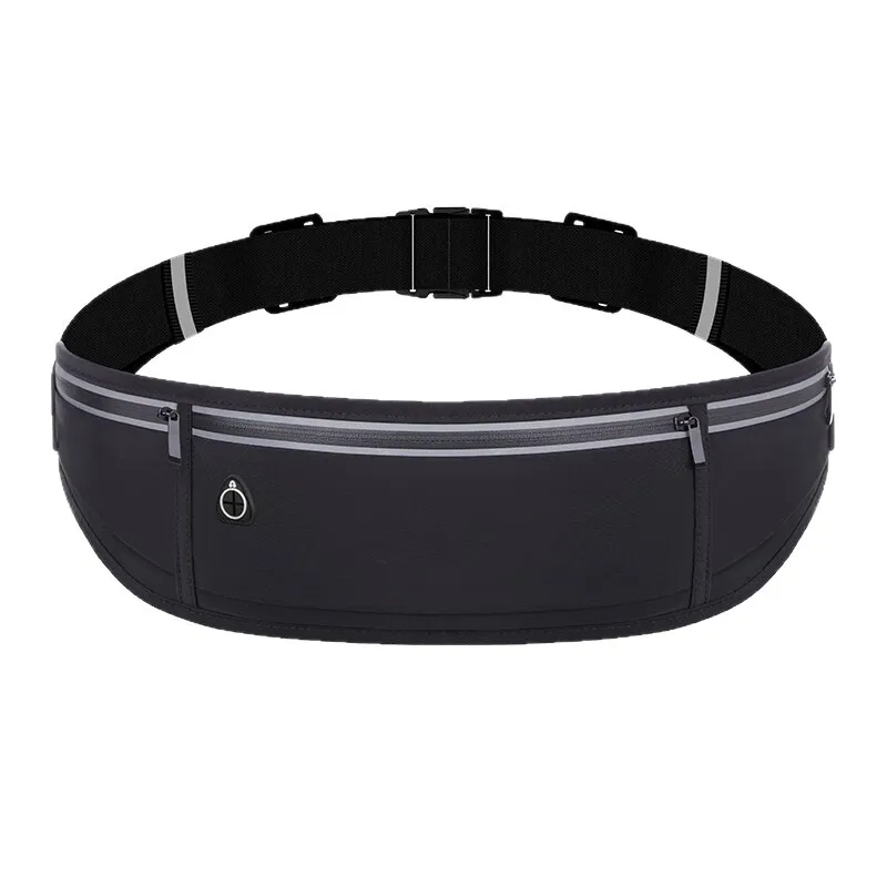 New Ultra Thin Running Waist Pack Waterproof Lumbar Bag with 3 Pockets Large Capacity for Phone Fitness Outdoor Sports