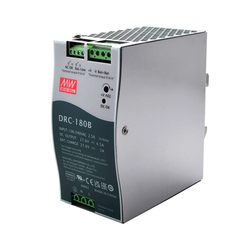 MEAN WELL DRC-180A DRC-180B 단일 출력, 배터리 충전기, UPS 기능 DRC-180