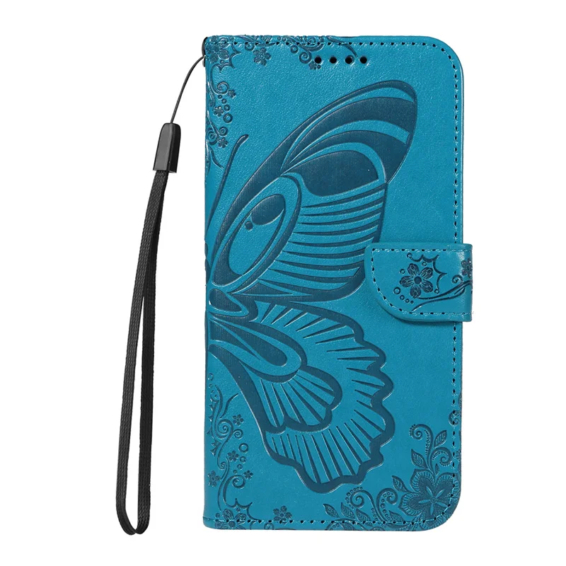 Fashion Butterfly Leather Phone Case with Card Slot - Soft Protective Cover