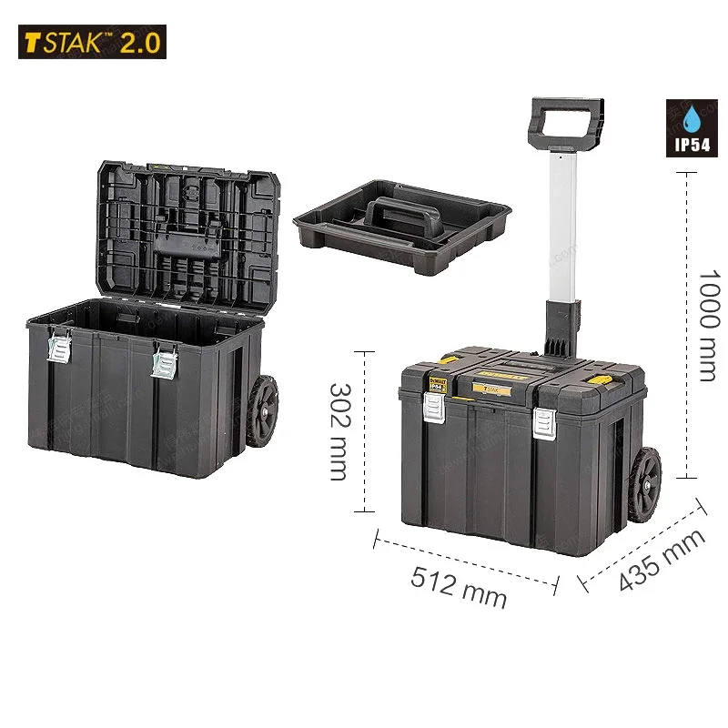 Dewalt TSTAK 2.0 Tool BOX Series Freely Stack Combine Include Suitcases  Larger Capacity Boxes Trolleys Compatible with TSTAK 1.0