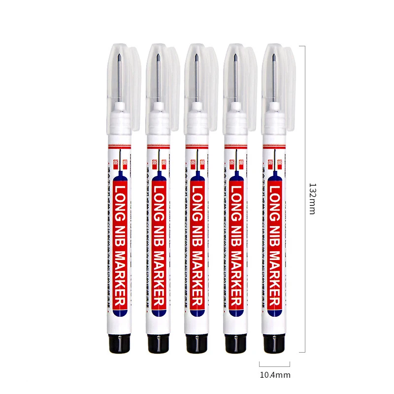 12 Pcs Marqueurs Trou Profond Stylos Marqueur Charpentier à Pointe Fine