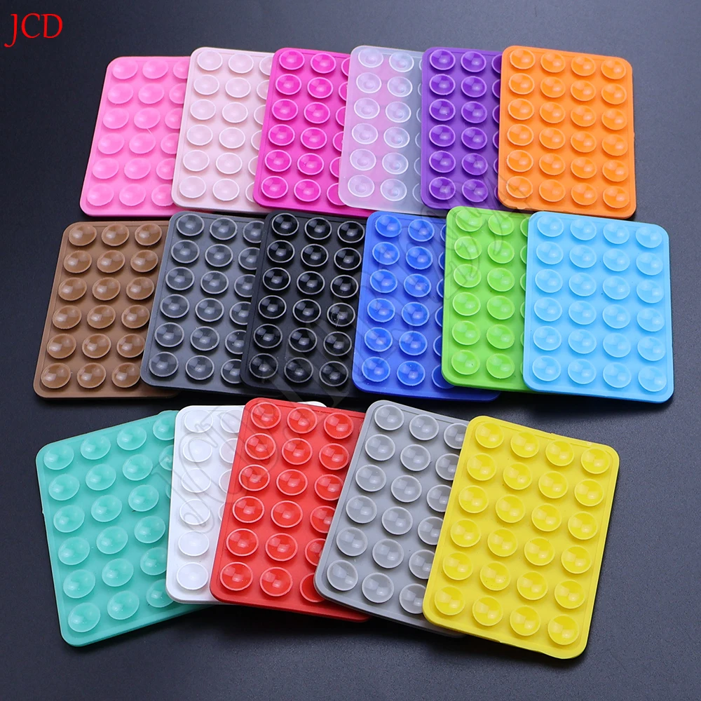 Silicone Mobile Phone Fixing Suction Cup Double Sided Fixed Pad Car Mounted Bracket Phone Case Universal Anti Slip Suction Cup silicone suction cup