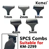 KM-2299 0mm Hair Trimmer Limit Comb Universal Black Guards Hairdresser Hair Cutting Guide for KM-1931 1 2 3 4 5mm 1