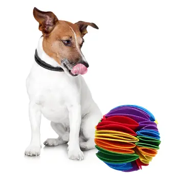Interactive Pet Snuffle Ball Dog Puzzle Toy Felt Treat Slow Feeding Training Foraging Skill Development Snuffle Mat