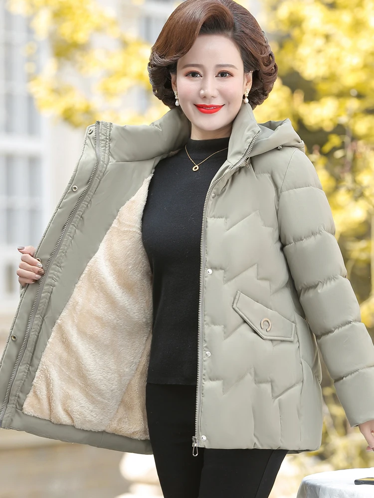 

Winter Women Jacket Warm Parkas Female Thicken Coat Cotton Padded Long Hooded Outwear Loose Women Snow Jacket Female K151