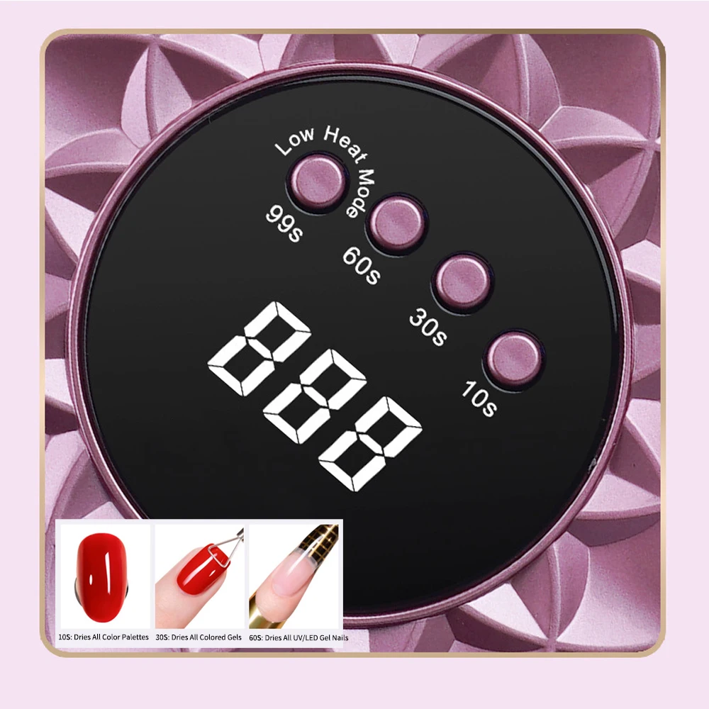 268W Uv Led Nail Drying Lamp Professional Uv Nail Art Dryer Light for Gel Nails 57 Beads Fast Curing Gel Polish Lamp