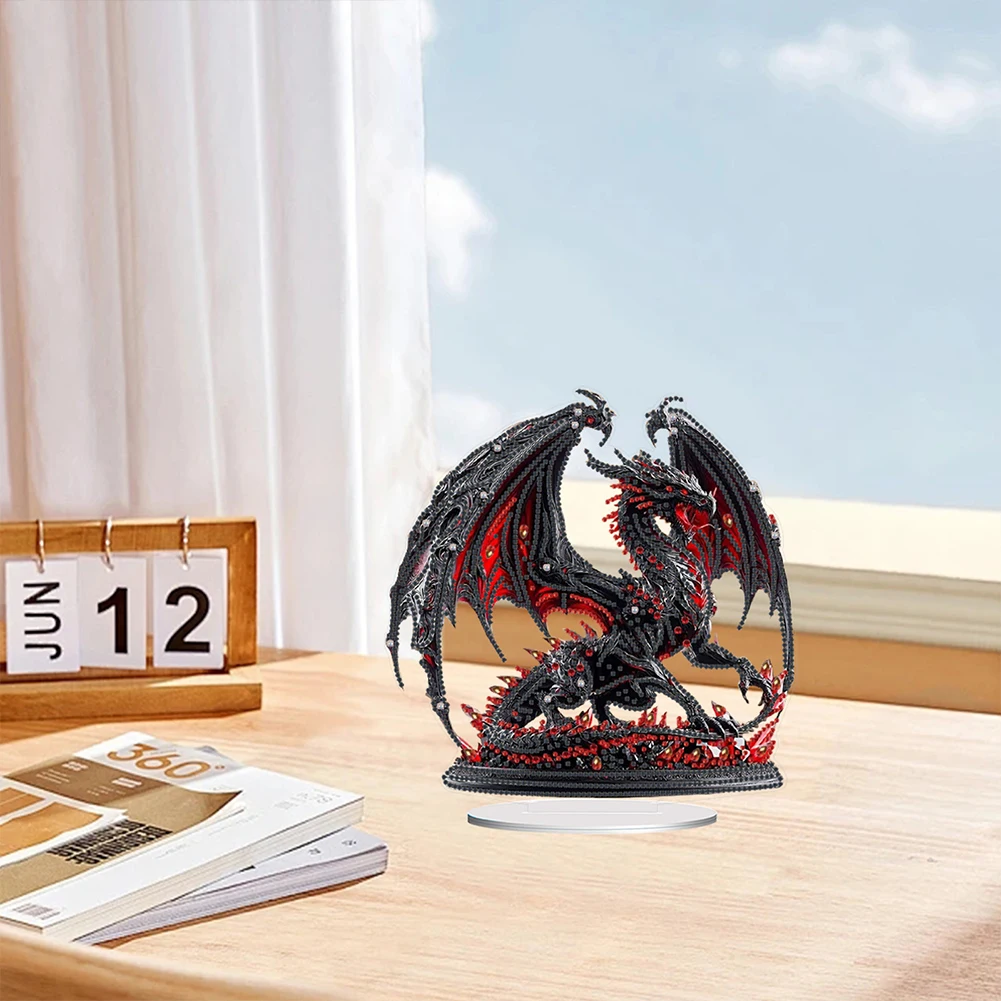 Animal Special Shaped Diamond Painting Tabletop Ornaments Kit 5D DIY Diamond Art Tabletop Decorations for Home Office Decor