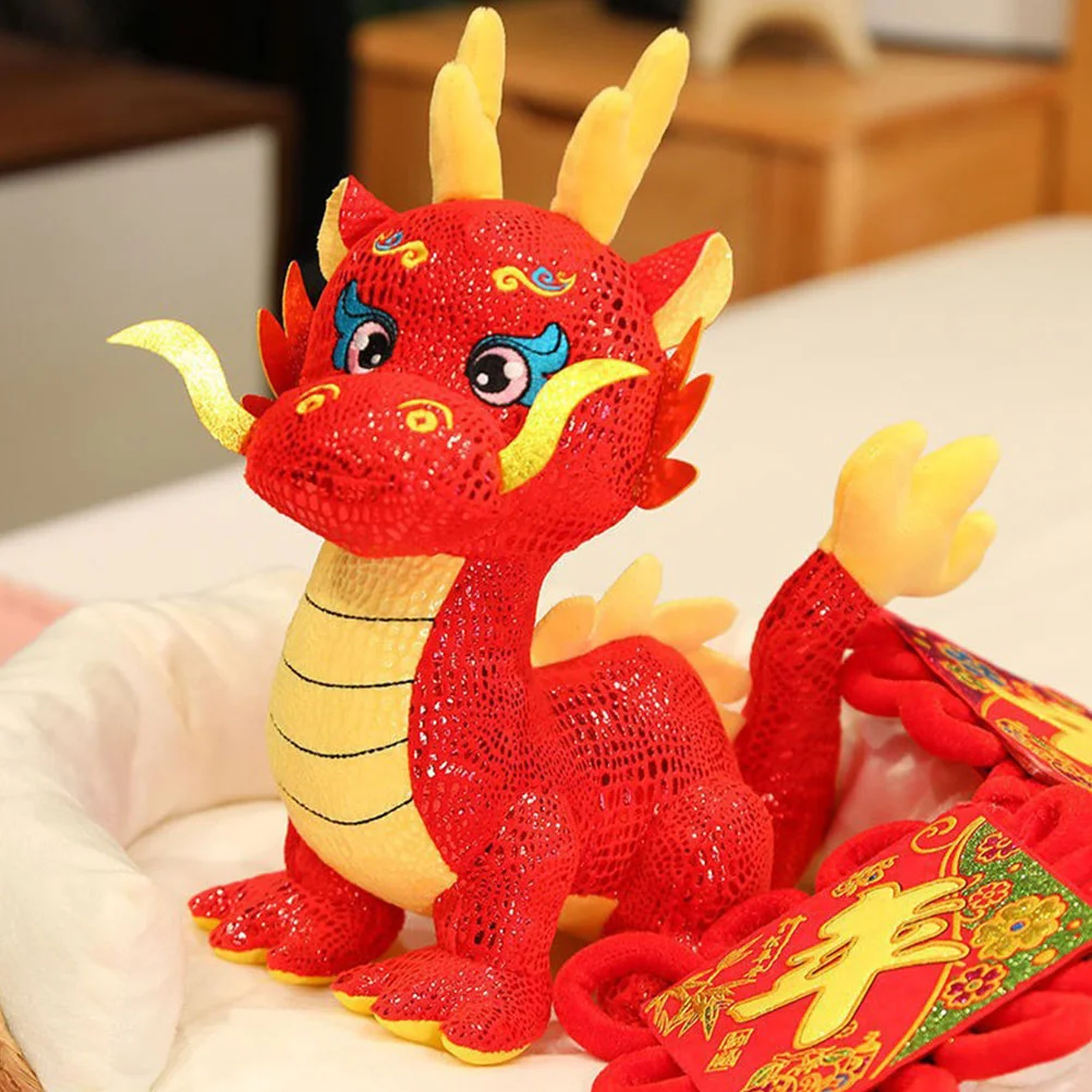 

2024 Year of The Dragon Mascot Has Good Start to Annual Meeting Gift Zodiac Simulation Plush Toy (24cm) Animal Stuffed