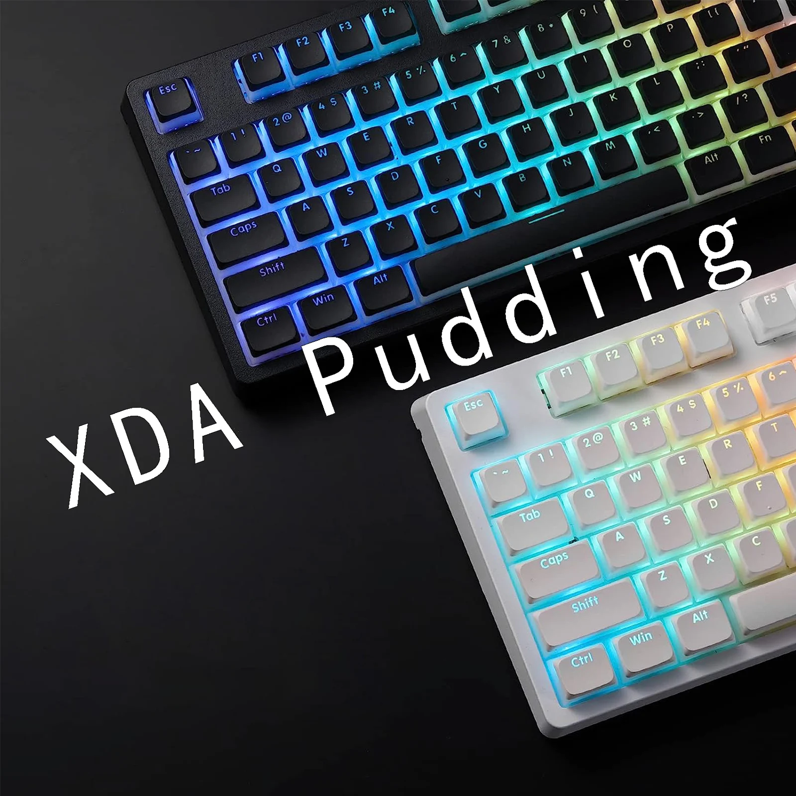Xda Perfil Pudim Keycaps Grupo Pbt Duplo Tiro Translúcido para Iso e Layout Ansi Teclado Mecânico 60 65 68 75 87 98 104