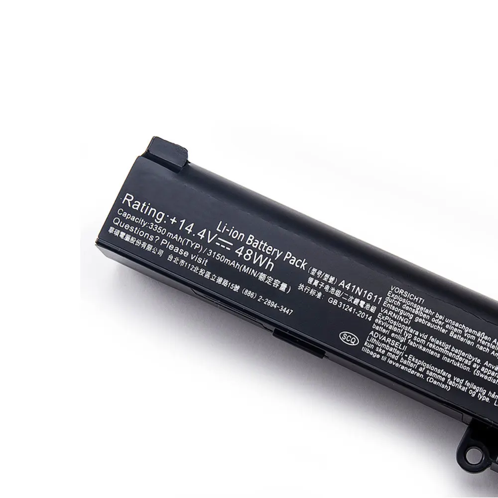Bateria Original do Portátil para Asus Rog A41n1611 Gl553 Gl553vd Gl553ve Gl553vw Série A41lk5h A41lp4q 14.4v 48wh - Imagem 2