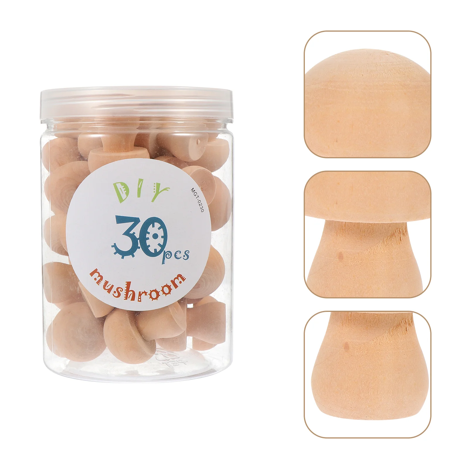 

Wooden Mushroom Set Natural Unfinished Wood Mushrooms Shapes Mushroom Figurines Mini Wooden Peg Dolls