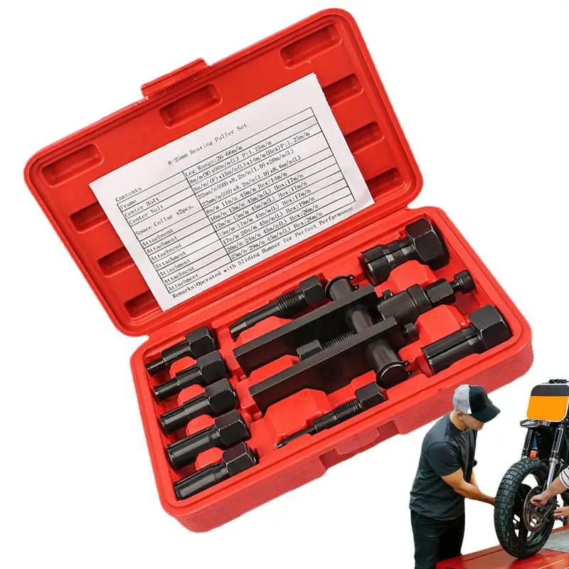 

Bearing Puller Kit 10PCS Internal Bearing Puller Bearing Seal Puller Insert Bearing Removal Tool Motorcycle Bearing Puller