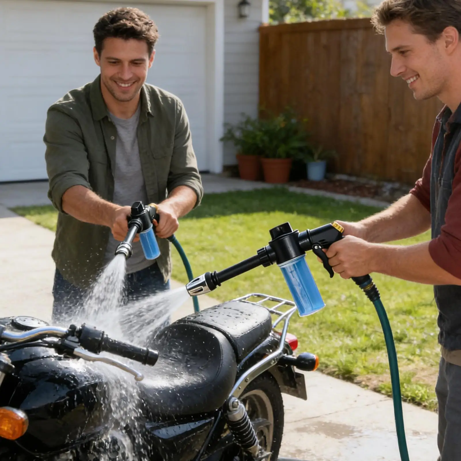 자동차 폼 스프레이어 고압 세척기(디스펜서 병 포함) 조절 가능한 노즐 자동차 비누 스프레이어(자동차, 트럭, 정원, 태양광용)