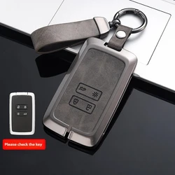 Premium Leather Car Key Cover - Sleek and Durable Design (Gray)