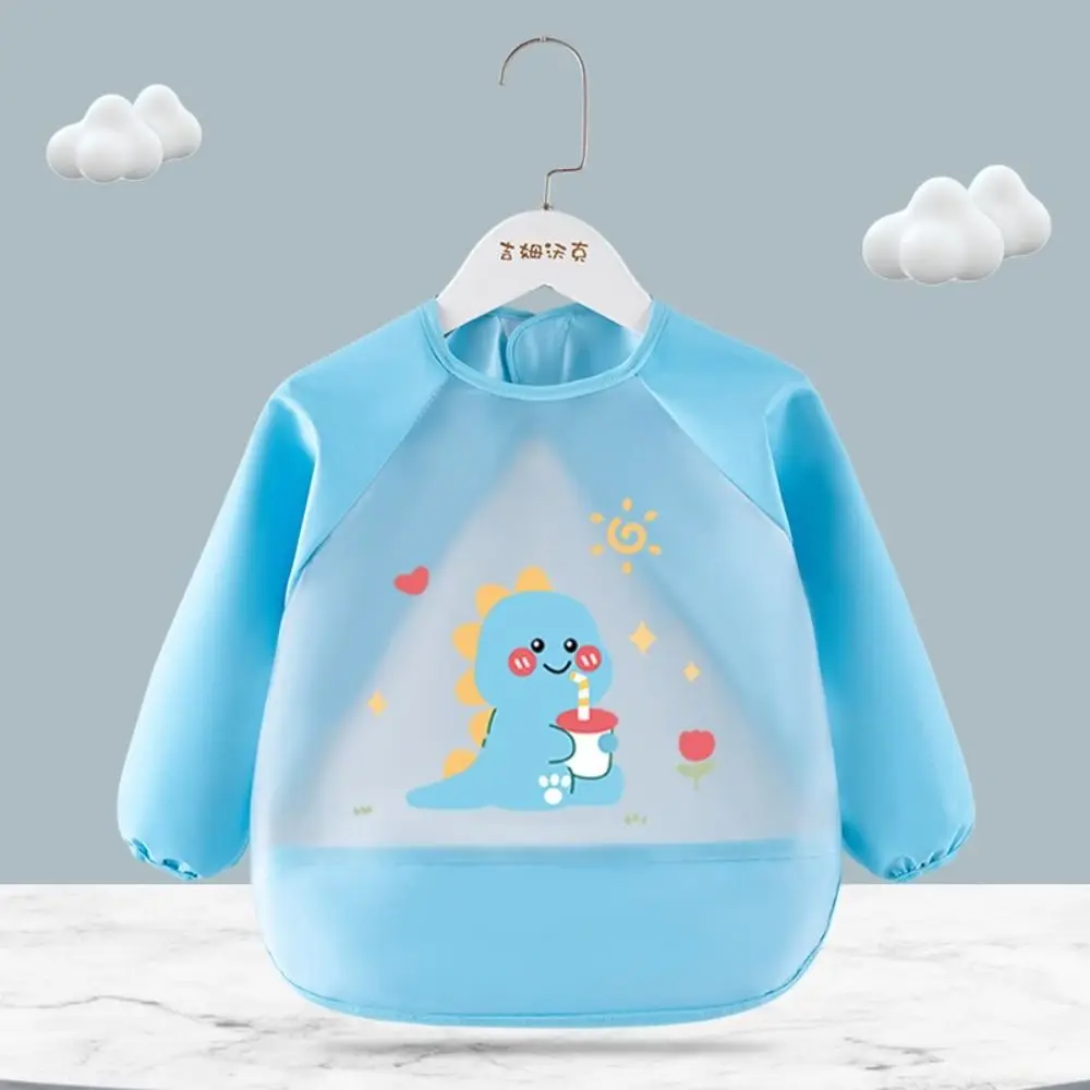 Waterproof Baby Feeding Bib Dirt Proof Long Sleeved Saliva Towel Burp Apron No-Wash Drool Towel Baby Bib Burp Clothes Children
