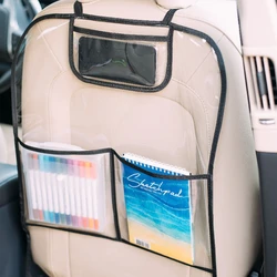 Kick - Proof Car Seat Back Protector with Dual Mesh Storage Pockets (1pc)