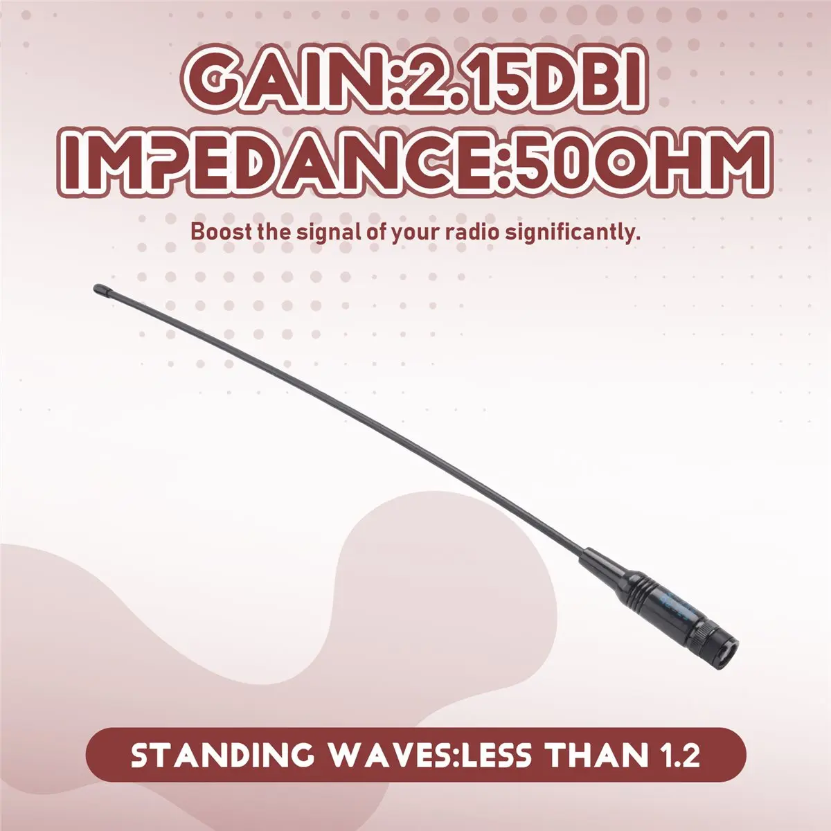 15W 전자제품 액세서리, RH-771 듀얼 밴드 VHF/UHF BNC 토키 핸드헬드 라디오 안테나(검은색)