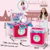 Portable storage box children's play house realistic kitchen cooking kitchenware set boys and girls gift toys 3