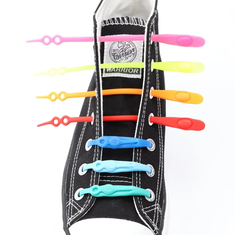 14pcs Stretch Silicone Shoelaces No Tie Shoe laces Elastic Laces - Main Image