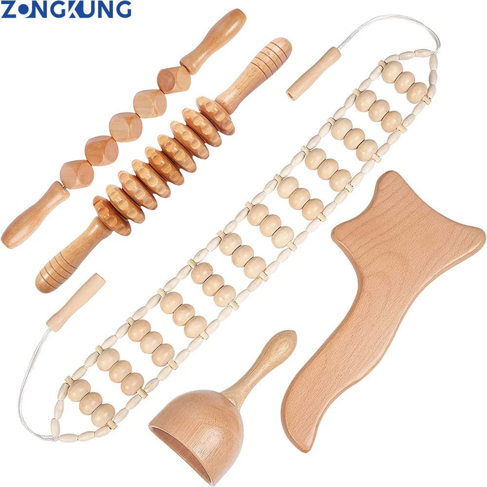 

Lymphatic Drainage Massager Wood Therapy Massage Tools Maderoterapia,Massager for Muscle Release,Anti-Cellulite,Body Sculpting