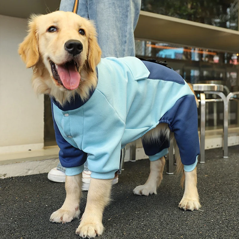 HOOPET Sporting Dog Jacket Four Feet Clothes for Dogs Labrador Retriever  Golden Retriever Autumn Big Dog Coat with Zipper Warm