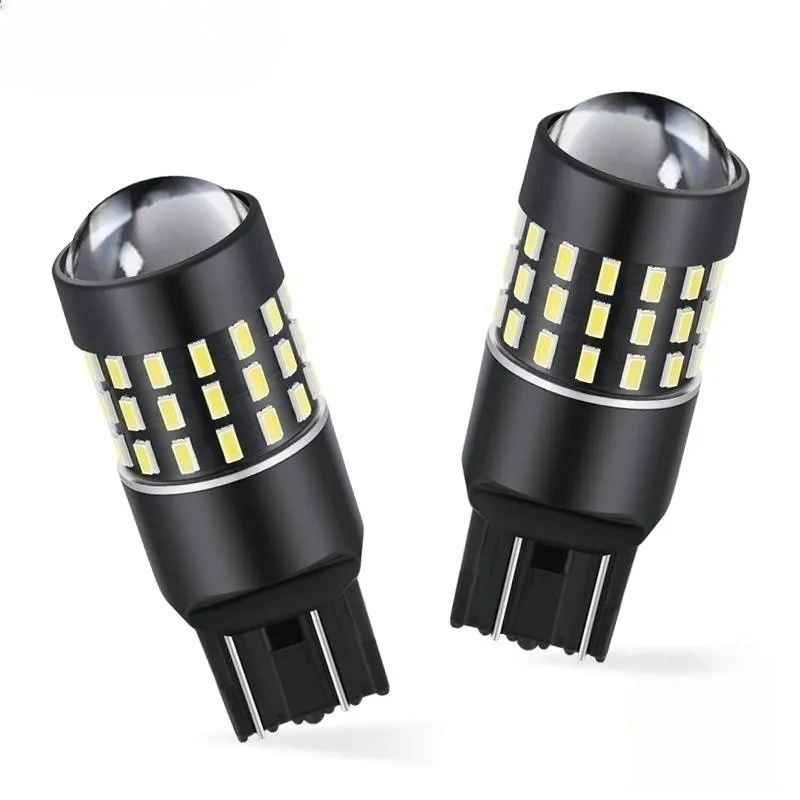 

OBOLED 50/100PCS 7443 7440 Led Car Light 3014 54 T20 Switchback Led Auto Bulb W21W WY21W W21/5W No Polarity Orange Brake Lamp
