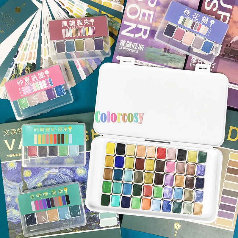 Super Vision Watercolor Paint 10 Color 1ML 2ML Artist Mucha Spun Suger La Provence Advanced Gray Beginner Painting Supply |