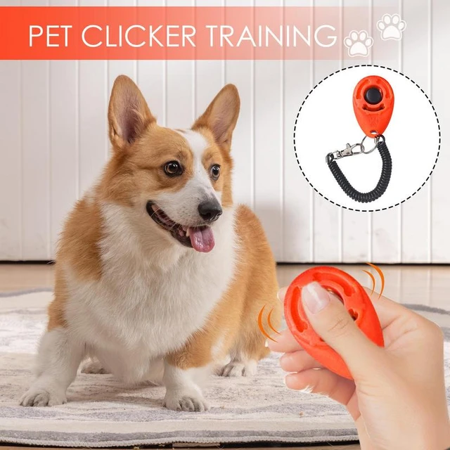 4 Pack Portable Dog Button Clicker Sound Trainer Pet Training Tool Wrist