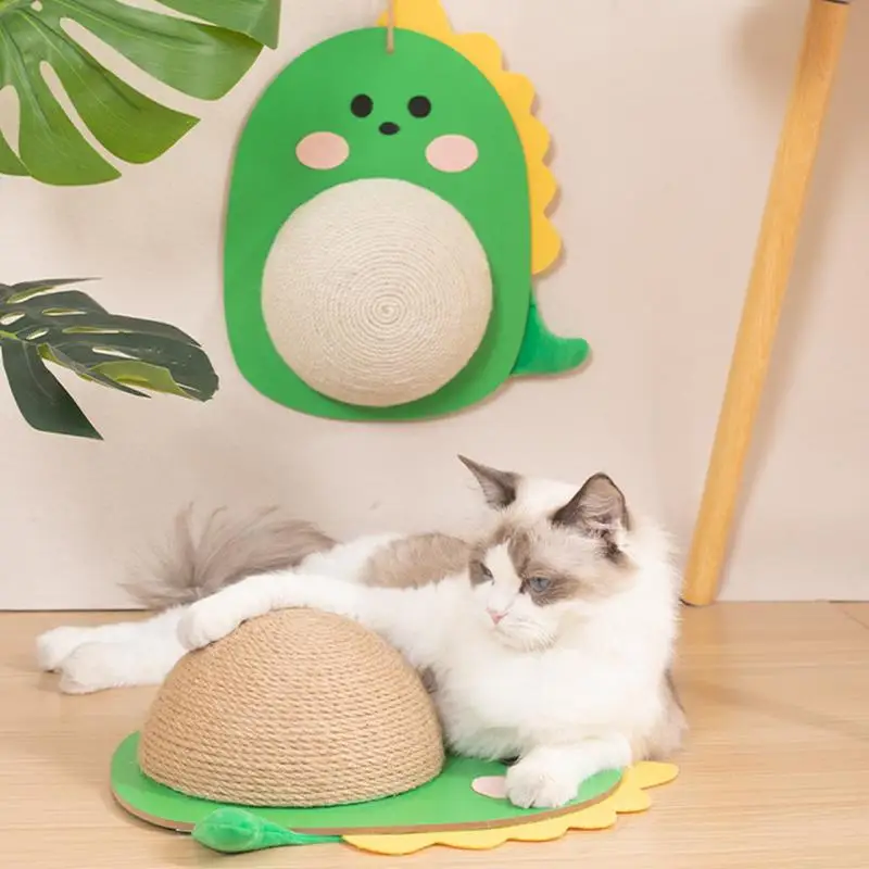 

Kitten Scratching Sisal Rope Ball Small Dinosaur Shape Sisal Scratching Posts Stress Relief Sisal Rope Ball Cats Scratching Ball