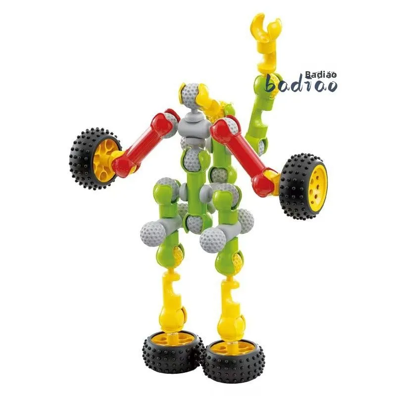 Children's Creative DIY Building Blos Joint Puzzles Large Particle Handmade Assembly Eonal Toys Versatile Skeleton