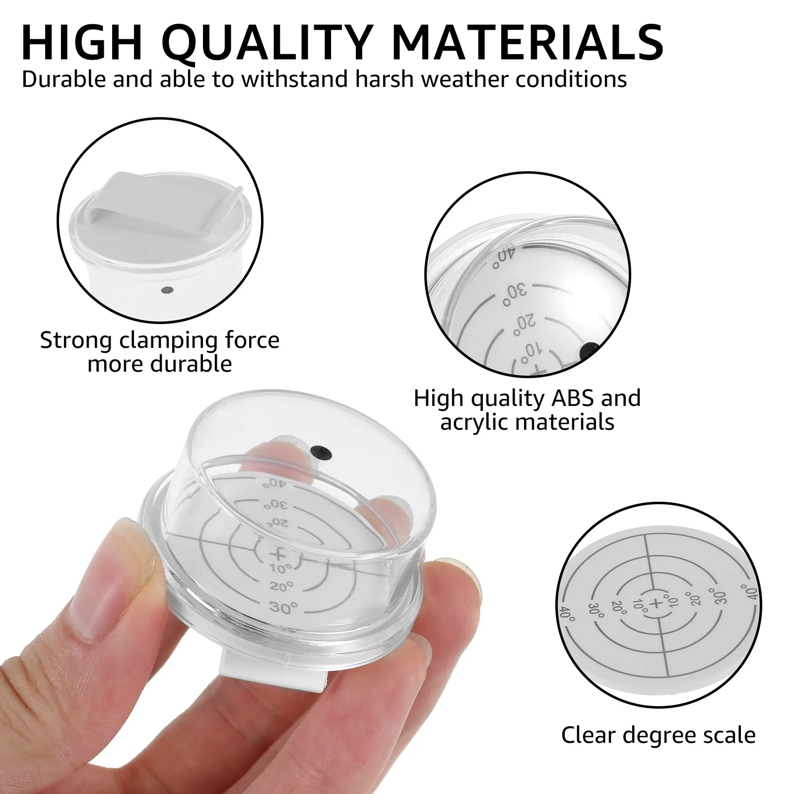 1/2Pcs Solar Angle Guide for Solar Panel 4.5cm Portable Solar Tracker Tool Reusable Solar Angle Finder Multipurpose Solar Track