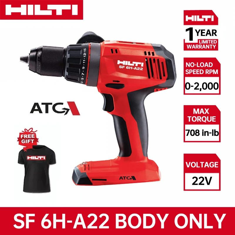 HILTI SF 6HA22 Cordless Hammer Drill Driver With ACT High Torque 22V