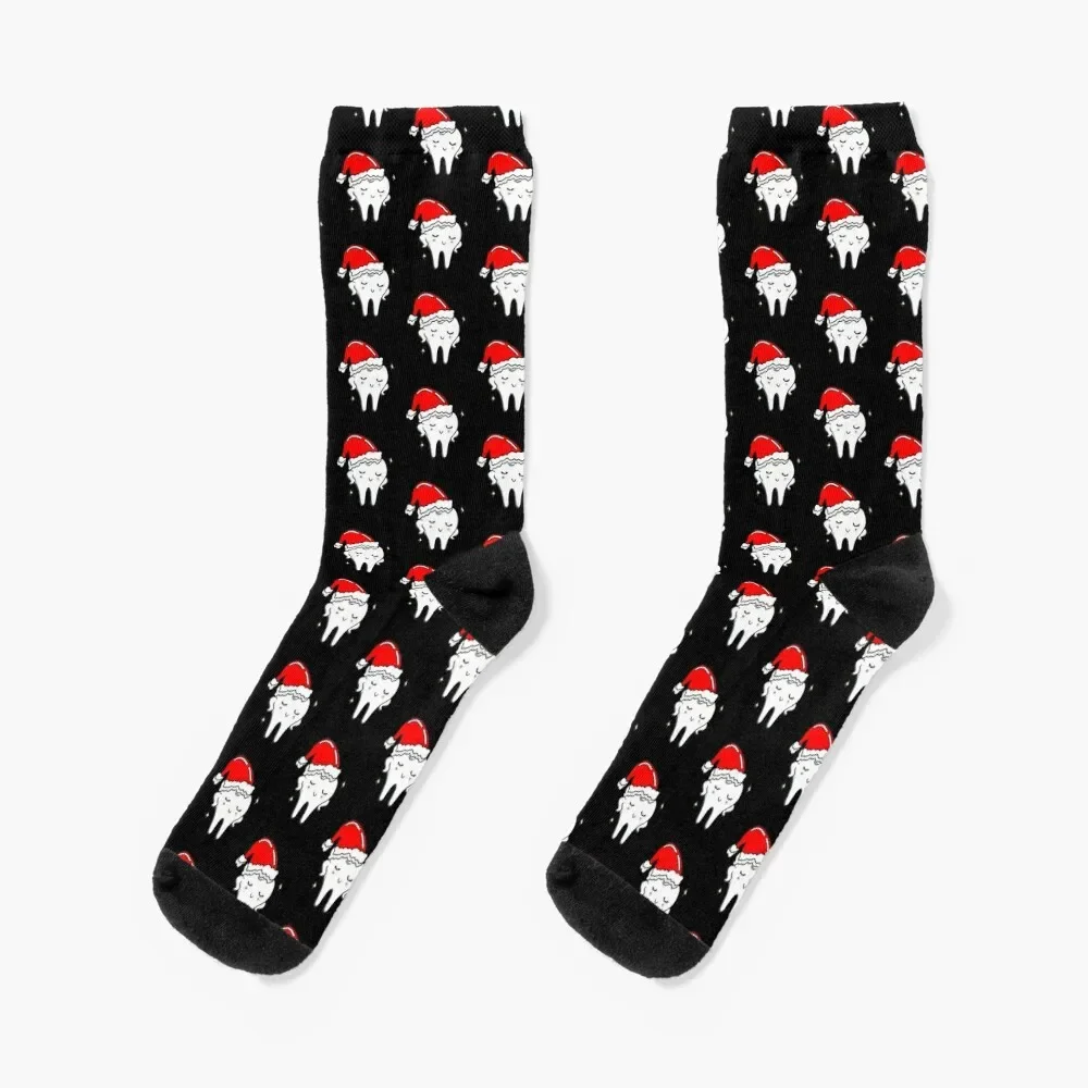 

Cute Santa Tooth Christmas Gift for Dentist Funny Dental Gift Socks New year's Lots winter thermal Socks Women's Men's