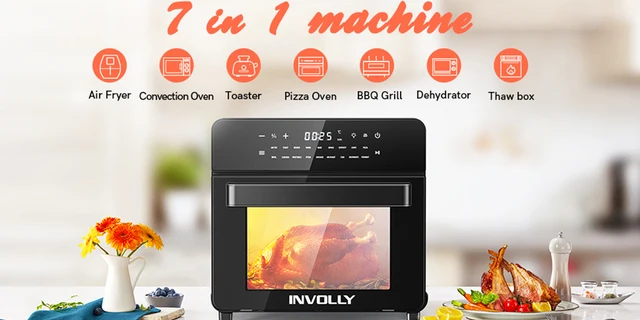 1700w 15l Air Fryer Oven Convection Toaster Food Dehydrator 16 Functions To  Fry With 7 Accessories & Recipe Included - Ovens - AliExpress