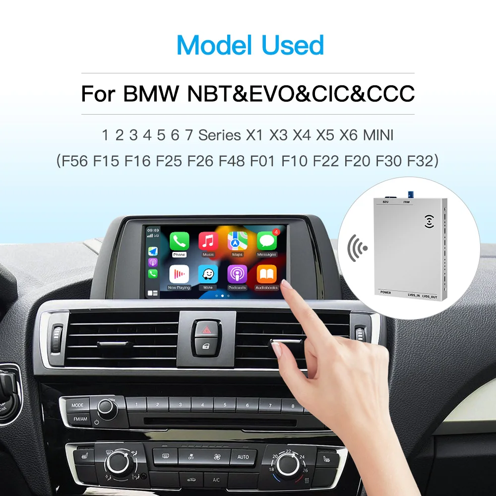 Carplay Inalapmbrico Para Bmw Cic,Nbt,Evo System X3, F25, G01, X4, F26, 2011-2020, Con Android Auto Mirror Link, Airplay