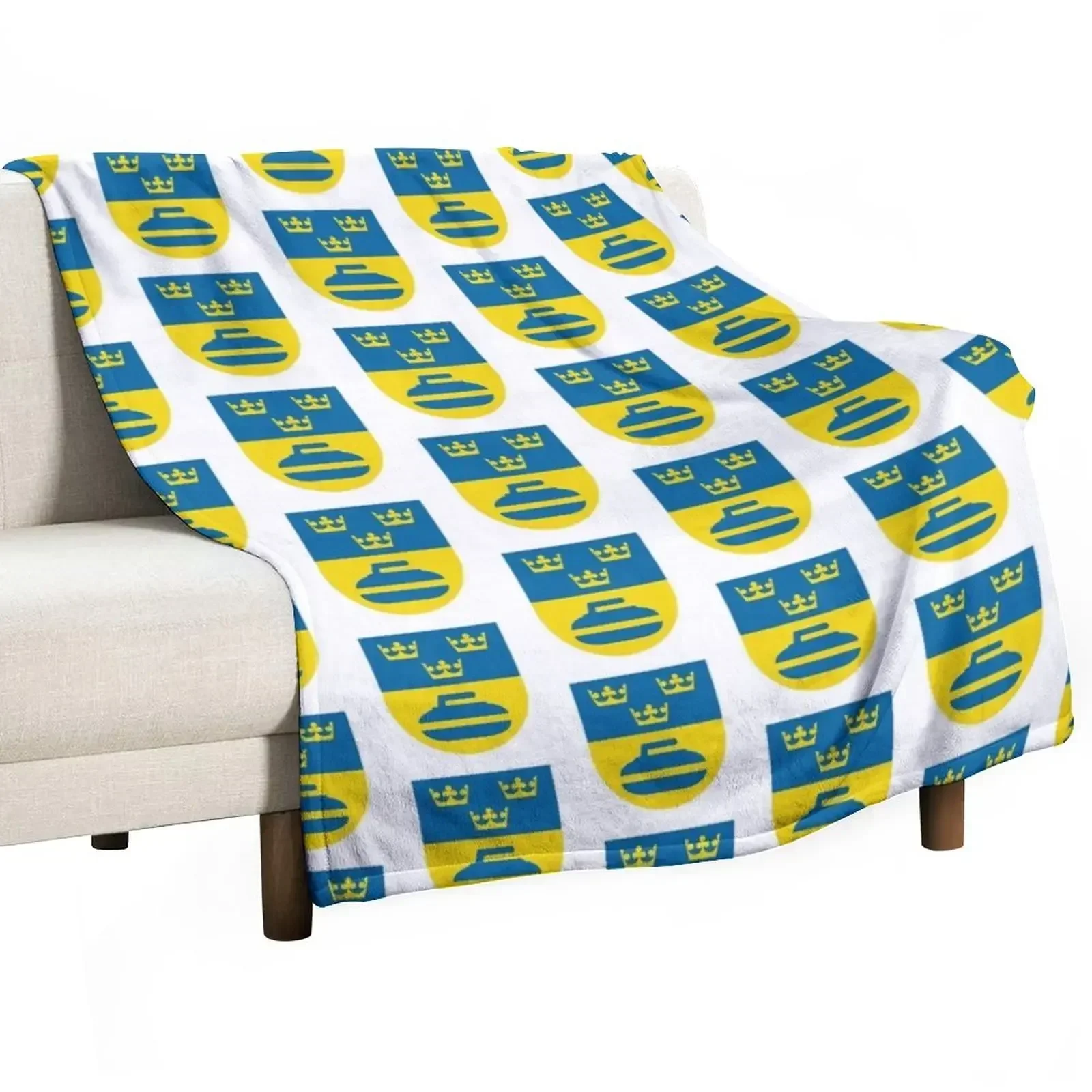 

Sweden curling icons Throw Blanket blankets and throws Blankets