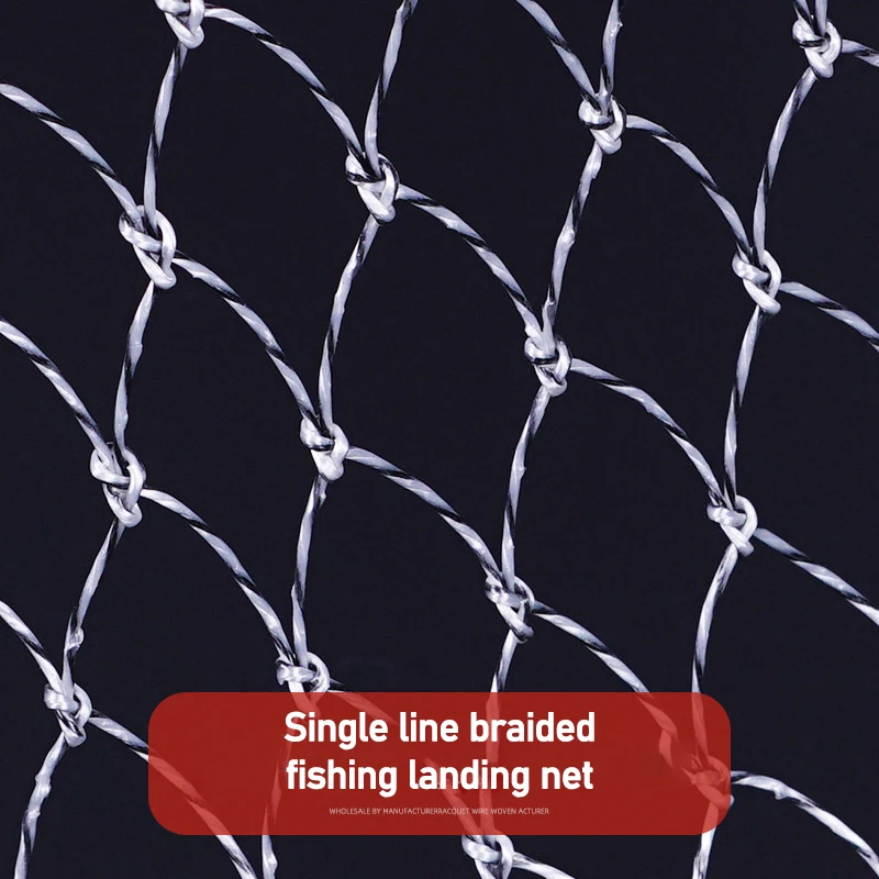 Fishing Replacement Net Small/Large Hole Fishing Landing Net Mesh Dia 35/40/45/50/60/70cm Collapsible Hole Folding Dip Fish Net