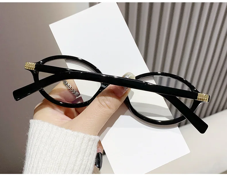 Trend ige Retro ovale kleine Rahmen Lesebrille für Frauen Männer Anti Blaulicht Rezept Presbyopie Brille optische Lupe – Detail 10
