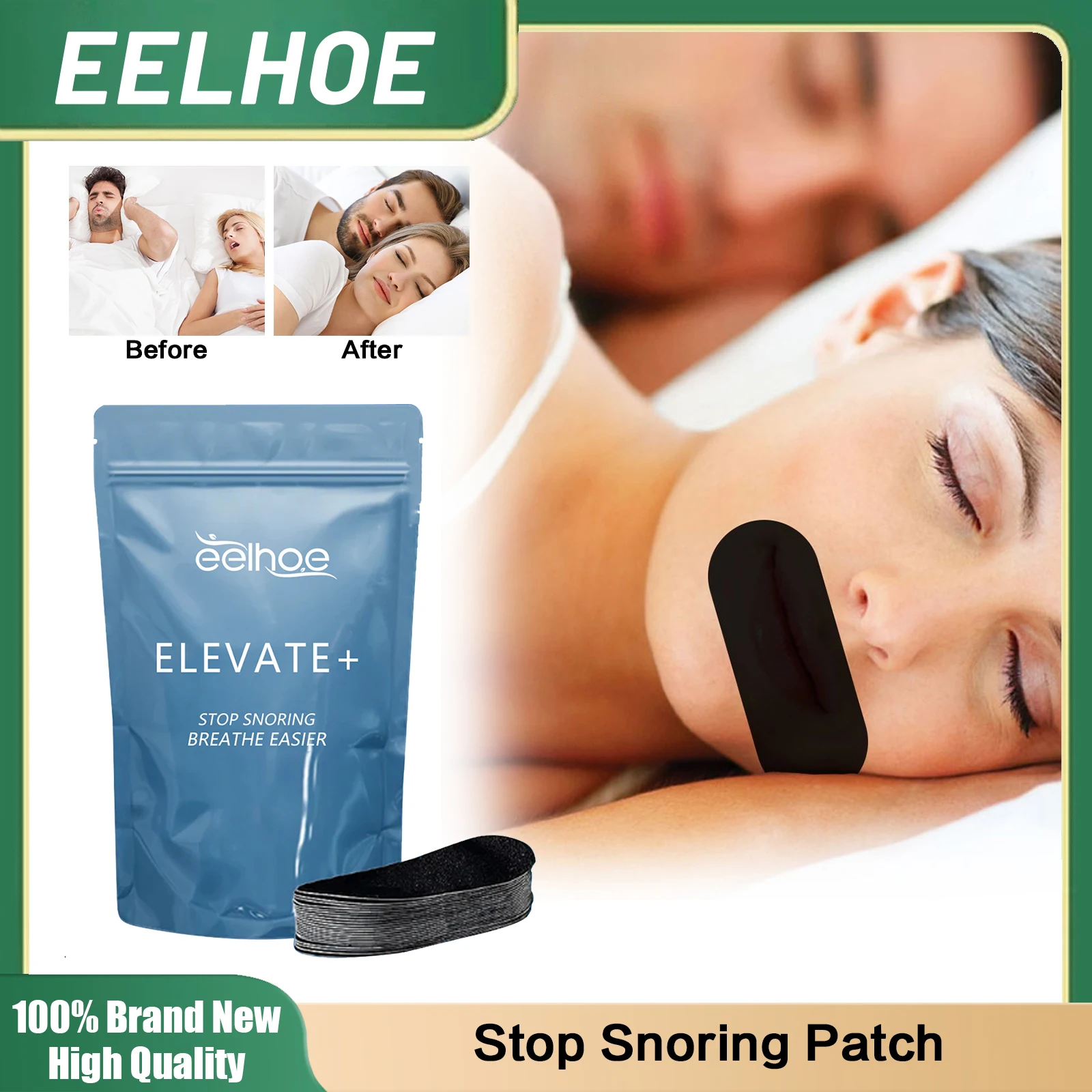 Stop Snoring Patch Nose Breathing Correction Improve Sleeping Promoting Better Breath Portable Night Sleep Mouth Orthosis Tape