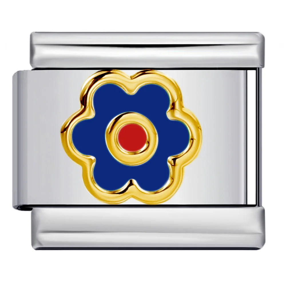 GEMOSA Warm Beautiful Six-Petal Flower Italian Charms Link Fit