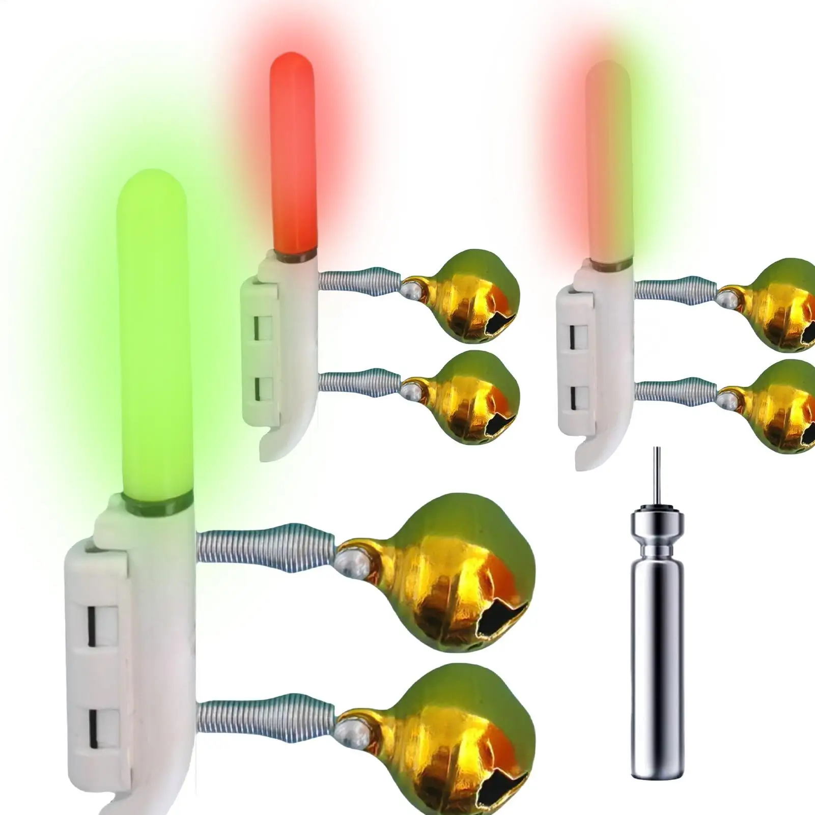 Clip lumineux USB pour canne à pêche - Lampe rechargeable et indicateur sonore nuit