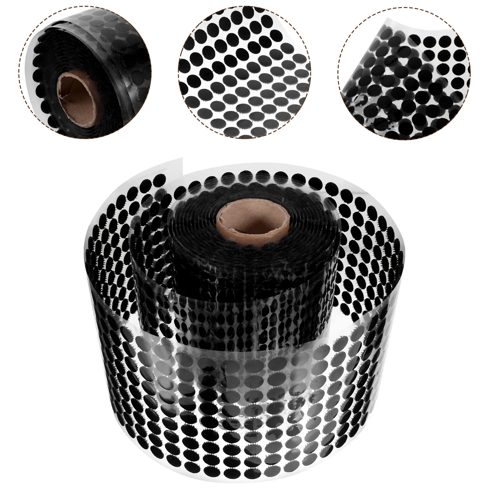 

1000 Pcs Hook Loop Tape Round Corner Tapes Adhesive Double Sided Carpet Mute Sealing Blended Pads