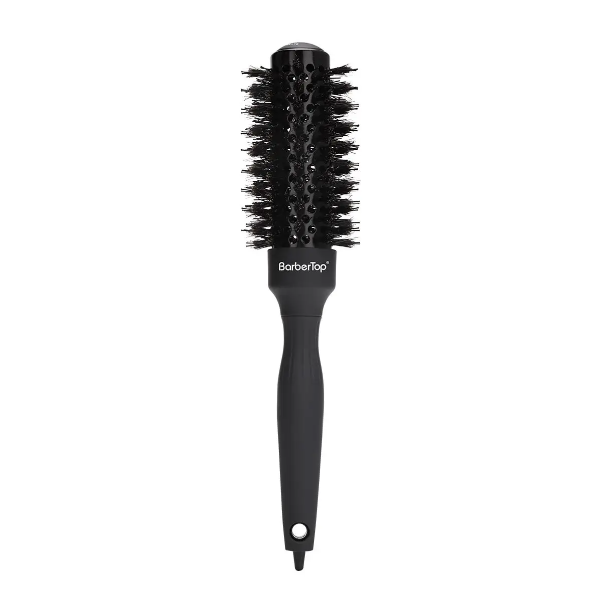 Neue Runde Rollbürste mit Wildschweinborsten, Hitzebeständige Lockenbürste, Glättbürste, Haarkamm, Friseur-Styling-Werkzeug – Detail 9