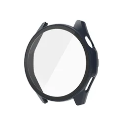 Premium Tempered Glass Protective Shell Bumper Case for Smartwatch - 41mm & 46mm (Blue)